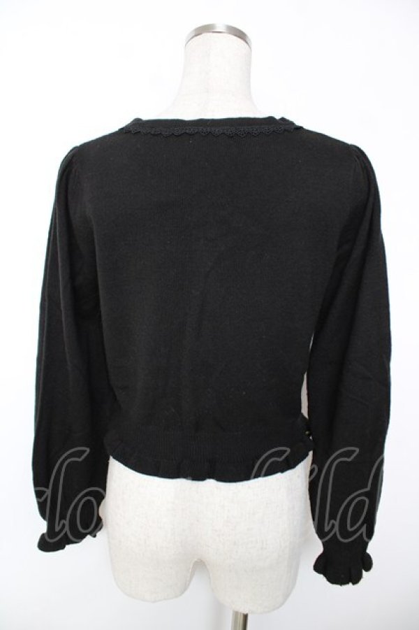 画像2: axes femme Kawaii / ベリーズピクニックニットカーディガン M 黒 Y-25-12-05-053-AX-TO-SZ-ZS (2)