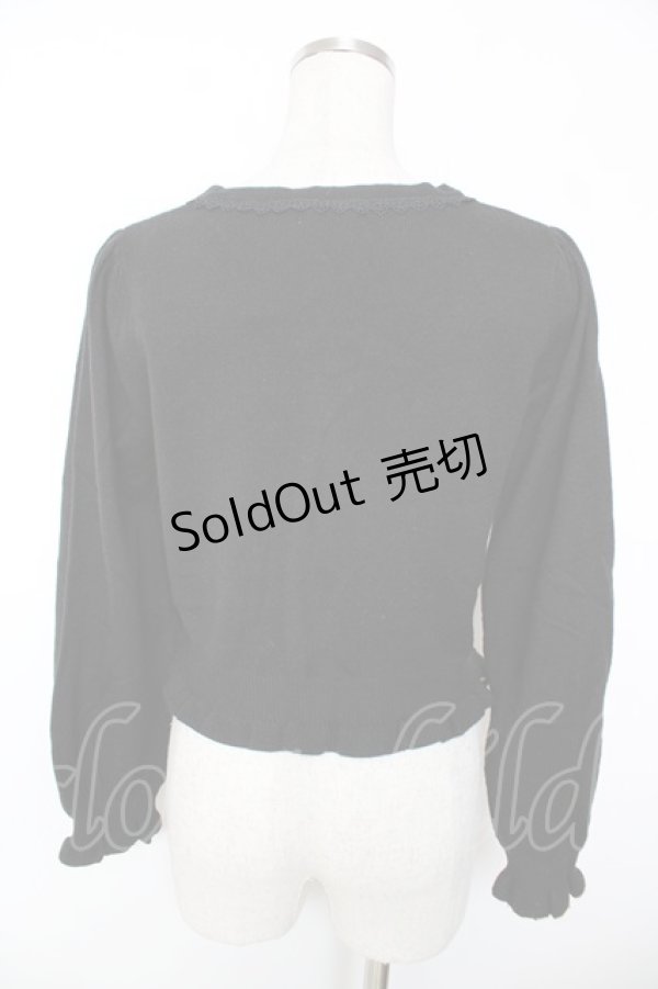 画像2: axes femme Kawaii / ベリーズピクニックニットカーディガン M 黒 Y-25-12-05-053-AX-TO-SZ-ZS (2)