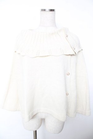 画像: axes femme / ニットケープ F 生成り Y-25-12-05-057-AX-TO-SZ-ZY