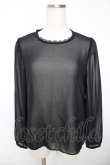 画像1: Franche Lippee / シフォンブラウス M 黒 Y-25-12-05-060-LO-BL-SZ-ZY (1)