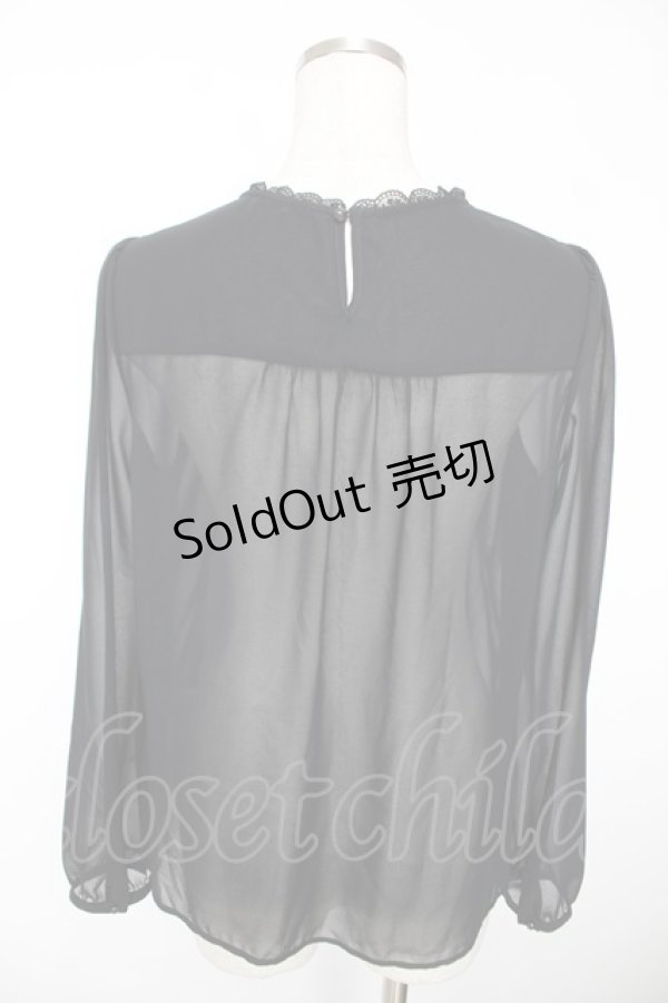 画像2: Franche Lippee / シフォンブラウス M 黒 Y-25-12-05-060-LO-BL-SZ-ZY (2)