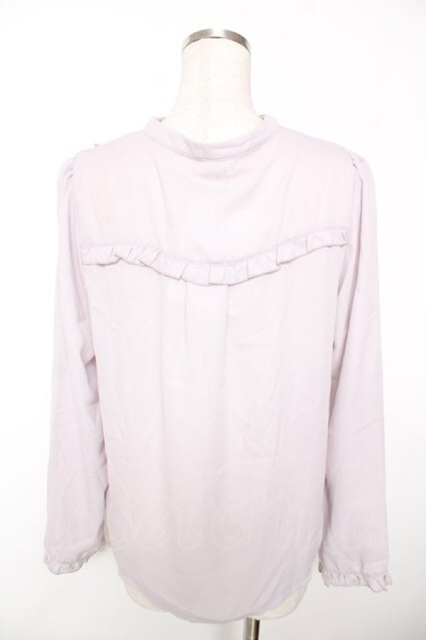 画像2: axes femme / コスモス刺繍ブラウスプルオーバー F ラベンダー Y-25-12-05-067-AX-BL-SZ-ZS (2)