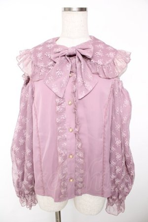 画像: axes femme kawaii / ブルーミングレースブラウス M ピンク Y-25-12-05-069-AX-BL-SZ-ZY