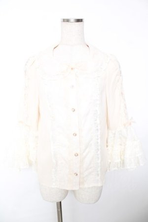 画像: axes femme kawaii / レーシー姫袖ブラウス M 生成り Y-25-12-05-070-AX-BL-SZ-ZY