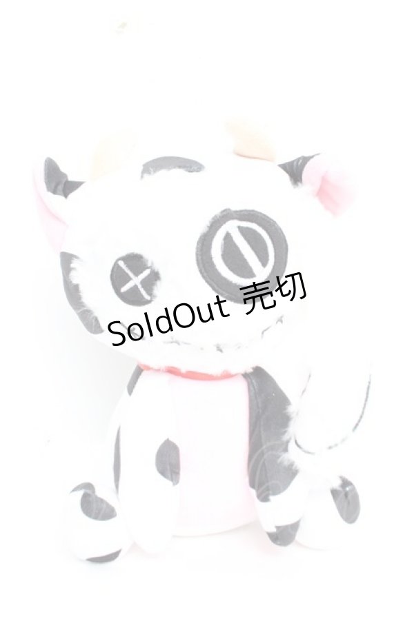 画像1: NieR CLOTHING / NieRちゃんぬいぐるみ【牛さん着ぐるみ】  白×黒 Y-25-12-05-013-PU-ZA-SZ-ZY (1)