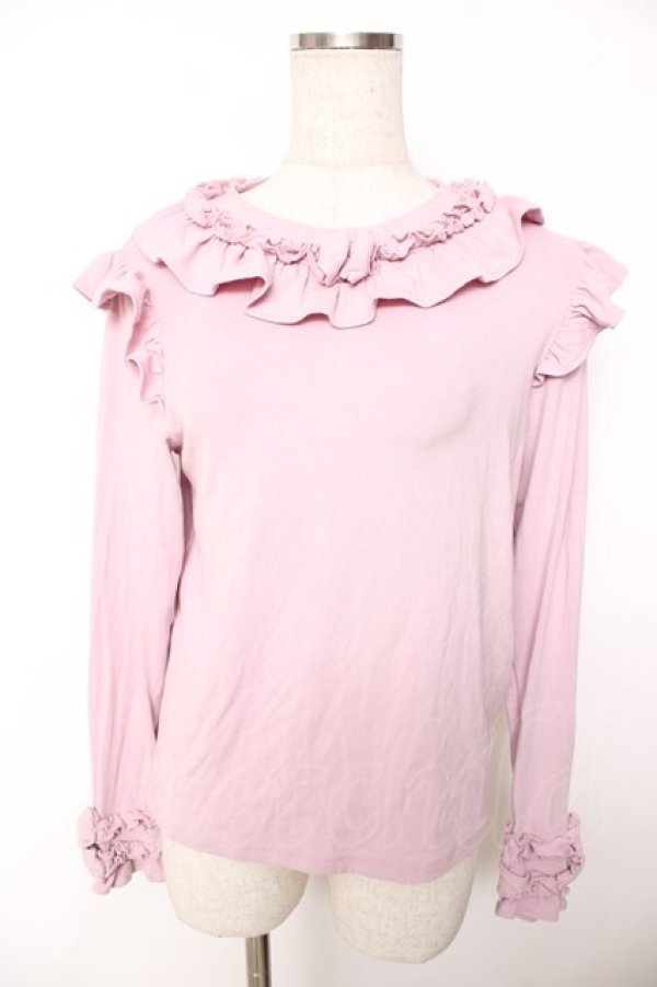 画像1: axes femme Kawaii / フリルリボンカットプル  ピンク Y-25-12-05-073-AX-TO-SZ-ZI (1)