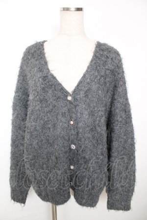 画像: axes femme / ふんわりフェザーニットカーディガン F グレー Y-25-12-05-075-AX-TO-SZ-ZY