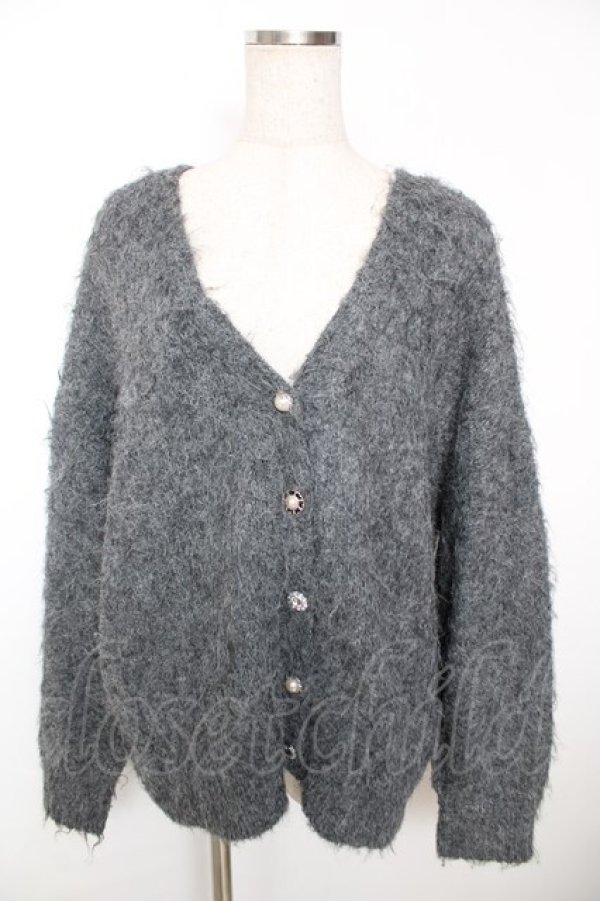 画像1: axes femme / ふんわりフェザーニットカーディガン F グレー Y-25-12-05-075-AX-TO-SZ-ZS (1)