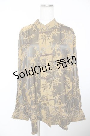 画像: AXES-X / ドラゴンJQチャイナシャツ  イエロー Y-25-12-05-079-LO-TO-SZ-ZY