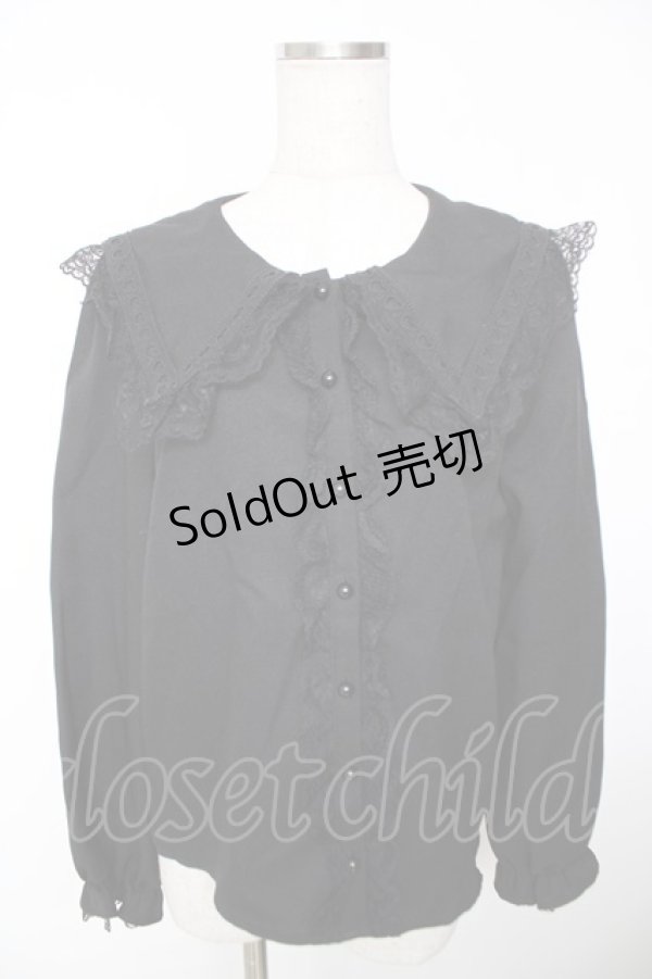 画像1: MA*RS / ハートレース襟ブラウス  黒 Y-25-12-05-080-EL-BL-SZ-ZY (1)