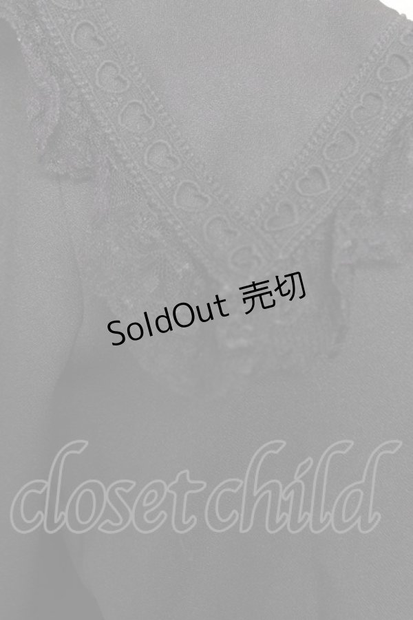 画像3: MA*RS / ハートレース襟ブラウス  黒 Y-25-12-05-080-EL-BL-SZ-ZY (3)