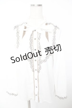 画像: Ank Rouge / ボウタイブラウス  白 Y-25-12-05-081-CA-BL-SZ-ZY