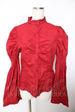 画像: To Alice / 吸血魔フレア袖ブラウス  赤 Y-25-12-05-082-LO-BL-SZ-ZY