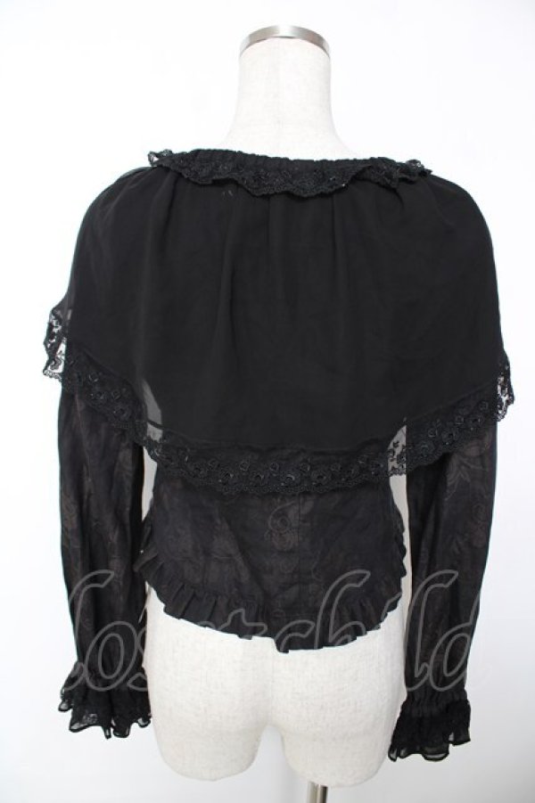 画像2: Lumiebre / アドラシオンローズブラウス  黒 Y-25-12-05-083-LO-TO-SZ-ZY (2)