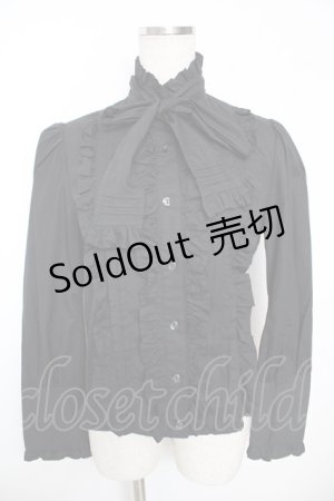 画像: ALICE and the PIRATES / プリンス・コンラッドブラウス  黒 Y-25-12-05-084-PA-BL-SZ-ZY