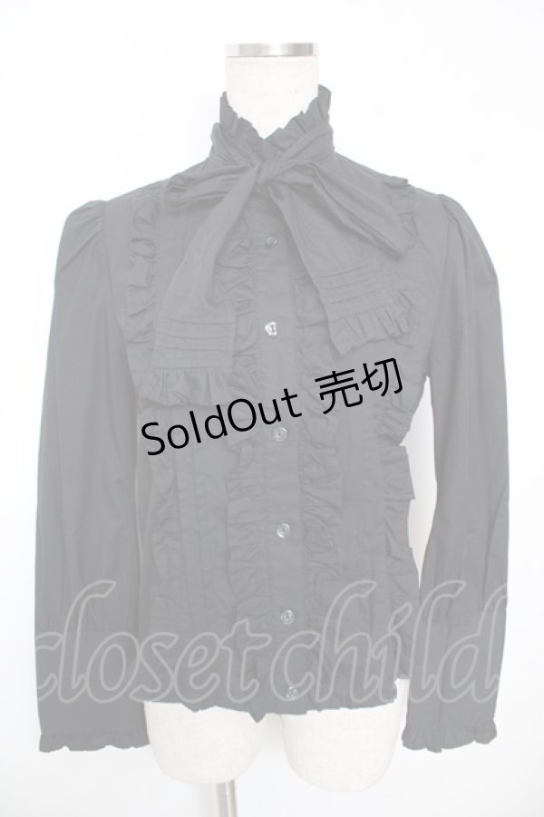 画像1: ALICE and the PIRATES / プリンス・コンラッドブラウス  黒 Y-25-12-05-084-PA-BL-SZ-ZY (1)