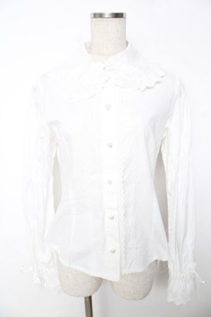 画像: BABY, THE STARS SHINE BRIGHT / ピンタックブラウス  白 Y-25-12-05-085-BA-BL-SZ-ZY