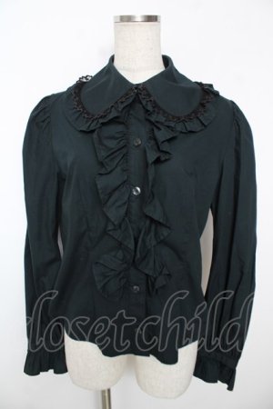 画像: ALICE and the PIRATES / A/P丸衿ブラウス  黒 Y-25-12-05-086-PA-BL-SZ-ZY