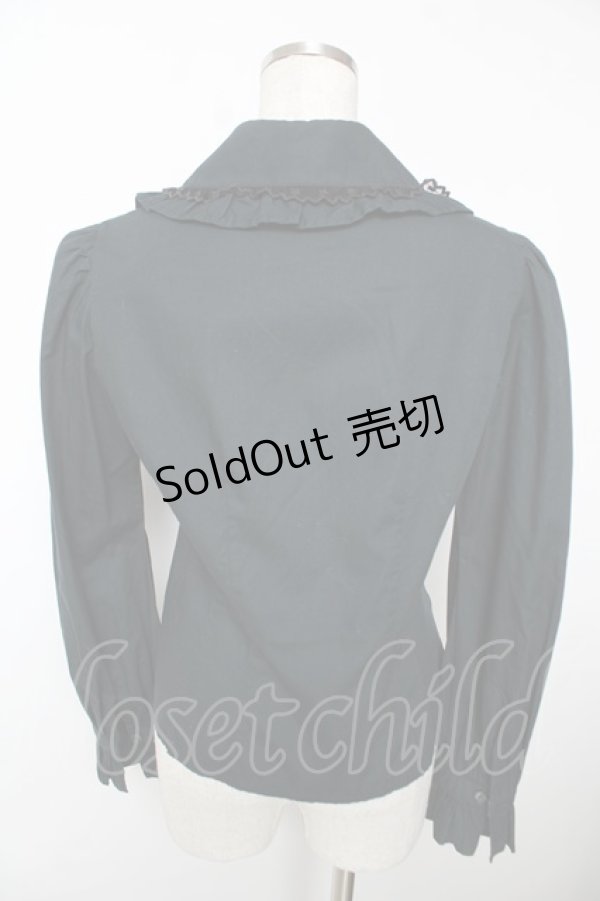 画像2: ALICE and the PIRATES / A/P丸衿ブラウス  黒 Y-25-12-05-086-PA-BL-SZ-ZY (2)