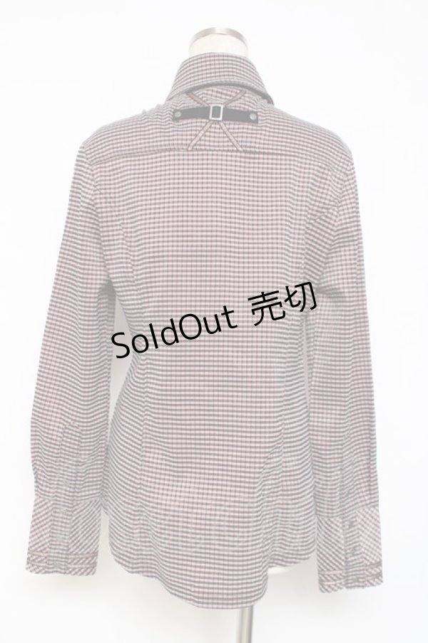 画像2: Ozz Croce / クロス刺繍チェック柄シャツ  赤 Y-25-12-05-089-OO-BL-SZ-ZY (2)