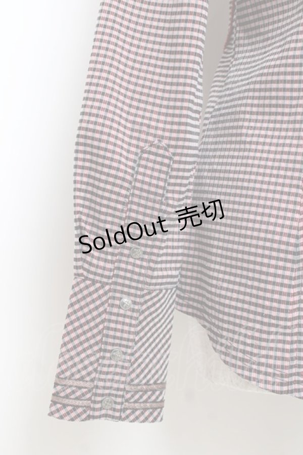 画像3: Ozz Croce / クロス刺繍チェック柄シャツ  赤 Y-25-12-05-089-OO-BL-SZ-ZY (3)