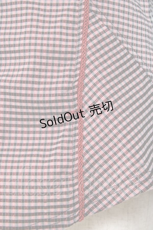 画像5: Ozz Croce / クロス刺繍チェック柄シャツ  赤 Y-25-12-05-089-OO-BL-SZ-ZY (5)