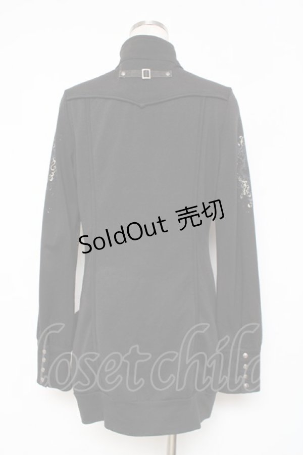 画像2: Ozz Croce / 龍刺繍ZIPロングパーカー  黒 Y-25-12-05-090-OO-TO-SZ-ZY (2)