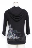 画像2: Ozz oneste / 金魚×朝顔刺繍五分袖パーカー  黒 Y-25-12-05-094-OO-TO-SZ-ZI (2)