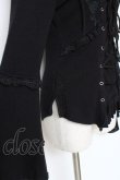 画像4: Ozz oneste / 薔薇刺繍編み上げトップス  黒 Y-25-12-05-095-OO-TO-SZ-ZY (4)