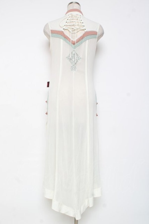 画像2: Ozz oneste / 夏チャイナジレ  白 Y-25-12-05-097-OO-OP-SZ-ZY (2)