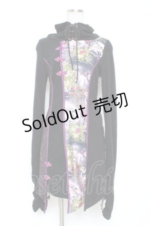 画像: Ozz oneste / ハイネックチャイナワンピース  黒 Y-25-12-05-100-OO-OP-SZ-ZY