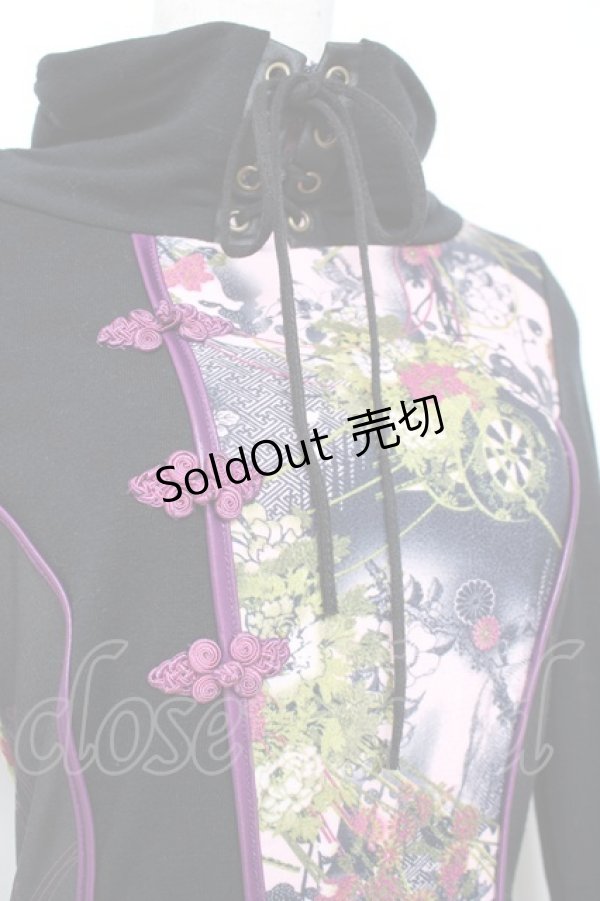 画像3: Ozz oneste / ハイネックチャイナワンピース  黒 Y-25-12-05-100-OO-OP-SZ-ZY (3)