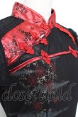 画像5: Ozz oneste / チャイナ風スリットワンピース  赤×黒 Y-25-12-05-101-OO-OP-SZ-ZY (5)