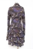 画像2: Ozz oneste / フリル総柄ワンピース  パープル Y-25-12-05-102-OO-OP-SZ-ZY (2)