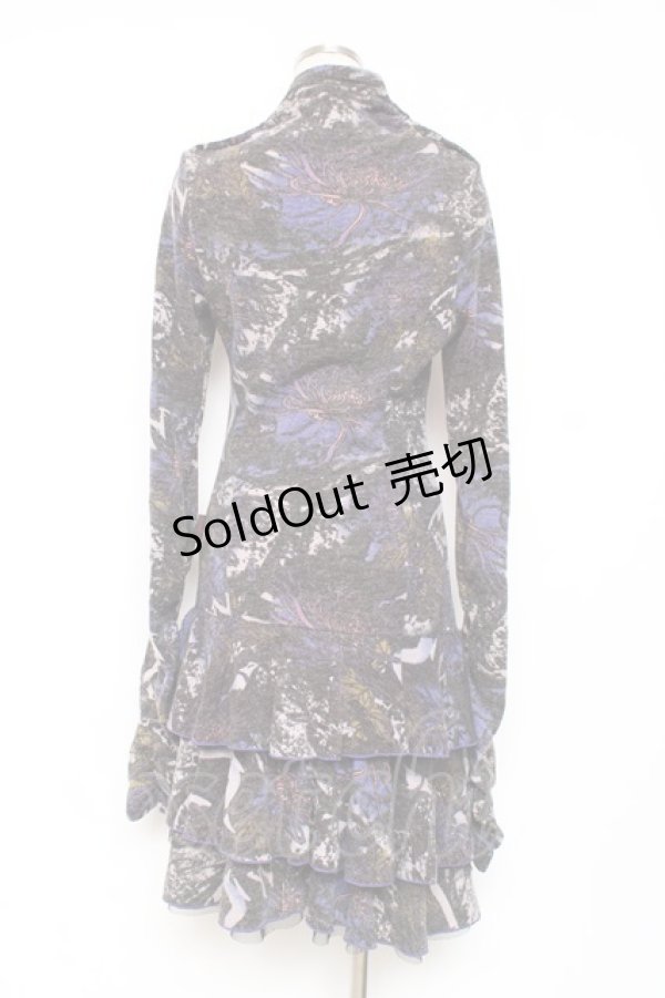 画像2: Ozz oneste / フリル総柄ワンピース  パープル Y-25-12-05-102-OO-OP-SZ-ZY (2)