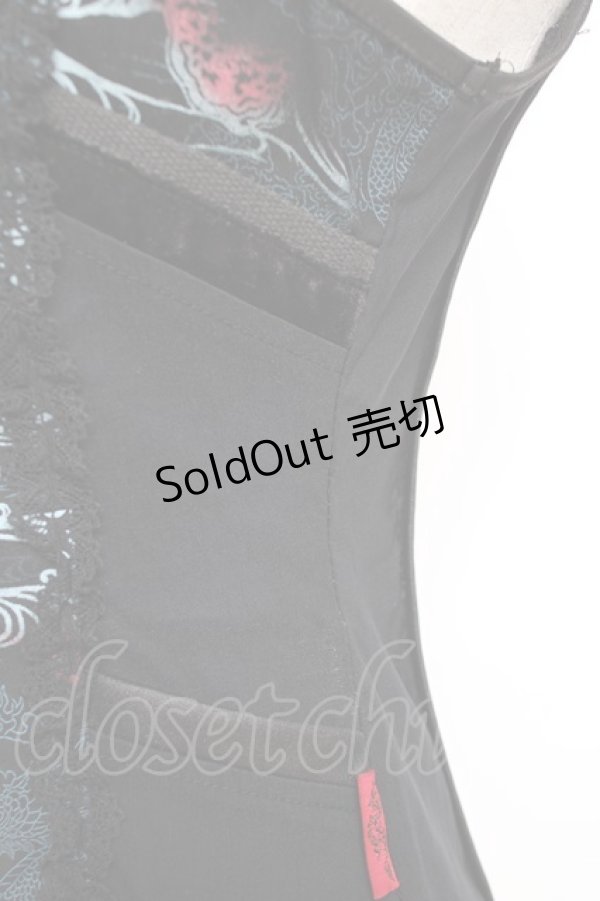 画像4: Ozz Croce / 龍プリント2WAYベスト  黒×ブルー Y-25-12-05-106-OO-TO-SZ-ZY (4)