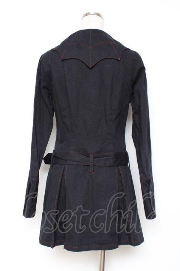 画像2: PEACE NOW / 蜘蛛の巣襟デニムワンピ  黒 Y-25-12-05-108-PU-OP-SZ-ZY (2)