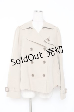 画像: franche lippee black / トレンチショートジャケット M ベージュ Y-25-12-05-113-LO-JA-SZ-ZY