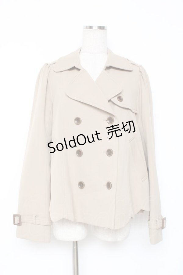 画像1: franche lippee black / トレンチショートジャケット M ベージュ Y-25-12-05-113-LO-JA-SZ-ZY (1)