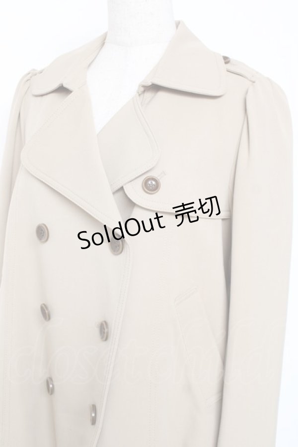 画像4: franche lippee black / トレンチショートジャケット M ベージュ Y-25-12-05-113-LO-JA-SZ-ZY (4)