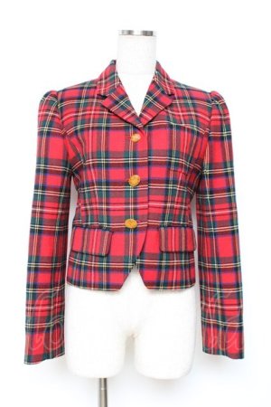 画像: Jane Marple / タータンジャケット M 赤 Y-25-12-05-114-JM-JA-SZ-ZY