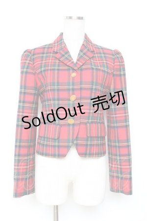 画像: Jane Marple / タータンジャケット M 赤 Y-25-12-05-114-JM-JA-SZ-ZY