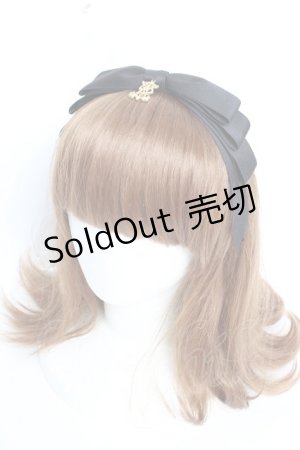 画像: ALICE and the PIRATES / まんなかリボンカチューシャ  黒 Y-25-12-05-021-PA-AC-SZ-ZY