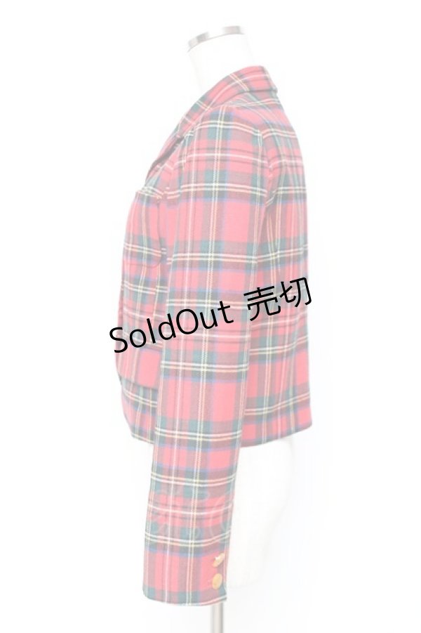 画像2: Jane Marple / タータンジャケット M 赤 Y-25-12-05-114-JM-JA-SZ-ZY (2)