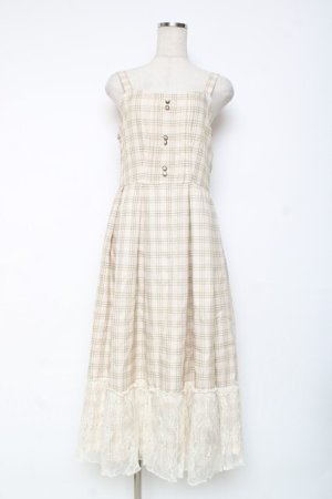 画像: axes femme / タックデザインジャンスカ  生成り Y-25-12-05-116-AX-OP-SZ-ZY