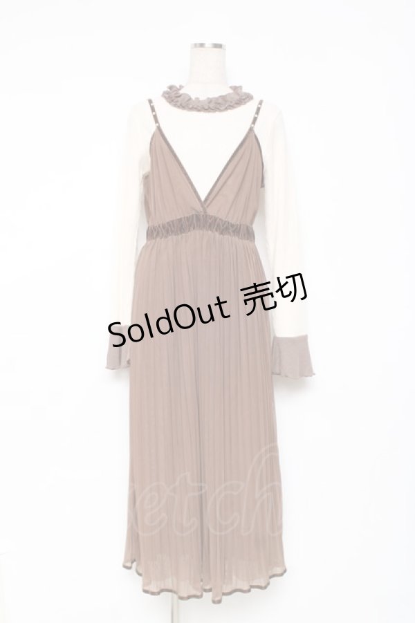 画像1: axes femme / アンサンブルキャミワンピース M 生成り Y-25-12-05-117-AX-OP-SZ-ZS (1)