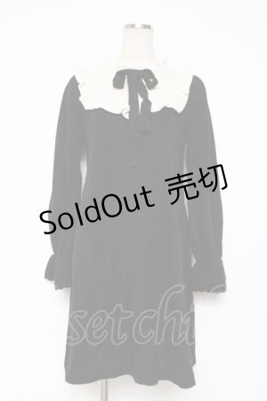 画像: axes femme / ヨーク切替ニットワンピース F 黒 Y-25-12-05-118-AX-OP-SZ-ZY