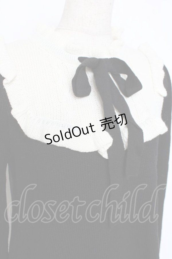 画像3: axes femme / ヨーク切替ニットワンピース F 黒 Y-25-12-05-118-AX-OP-SZ-ZY (3)