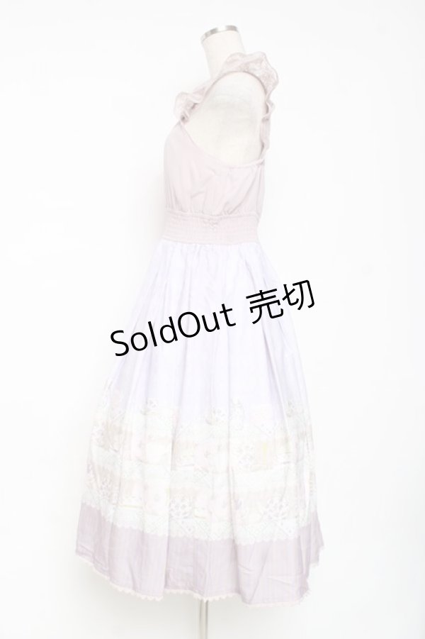 画像2: axes femme POETIQUE / カトラリープリントワンピース M ラベンダー Y-25-12-05-122-AX-OP-SZ-ZY (2)