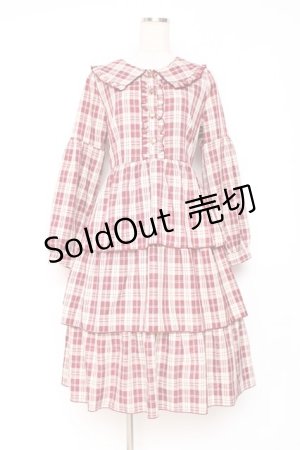 画像: axes femme POETIQUE / ティアードフリルセーラーワンピース M 赤 Y-25-12-05-125-AX-OP-SZ-ZS